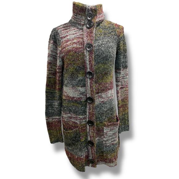 Medium Kensie Womens Cardigan Marled Knit Pockets Long - Picture 1 of 8
